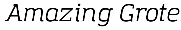 Amazing Grotesk font preview